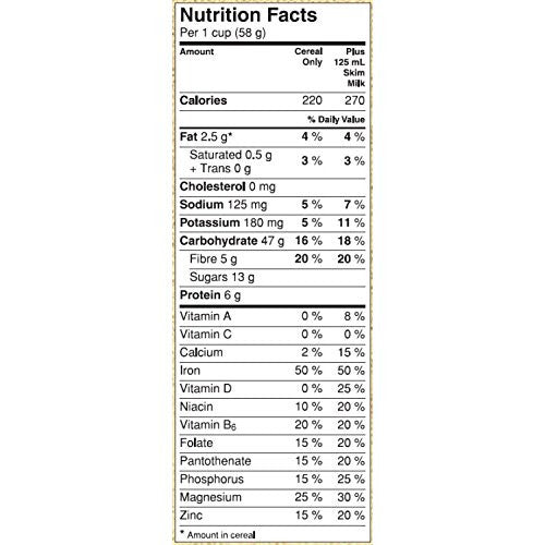 Oatmeal Crisp Maple Nut Flavour, Cereal, 460g/16oz Nutrition Facts